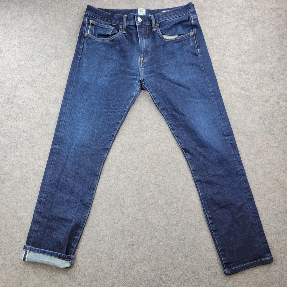 KATO Jeans Mens‎ 31x26 Medium Wash Blue Slim Taper Selvage Denim Made USA